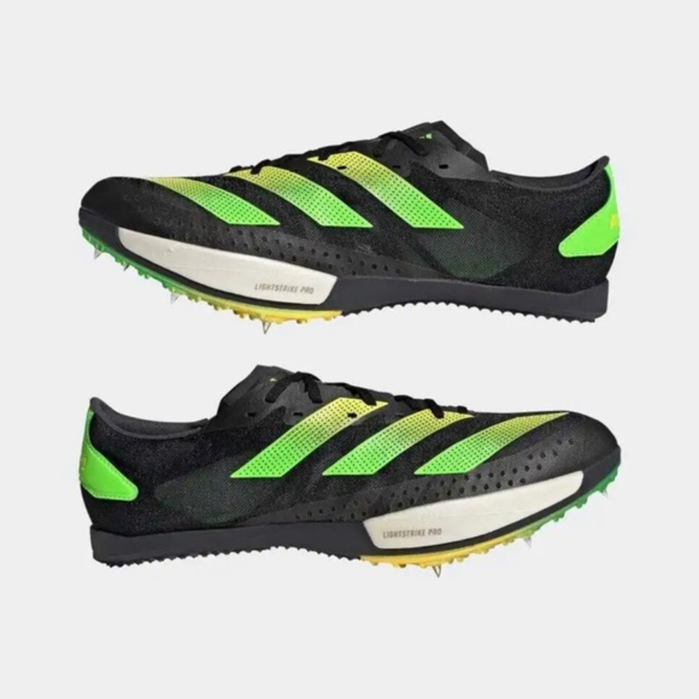 Adidas‎ Adizero Ambition Athletic Black Green Track Spikes GY8401 Men's Size 12